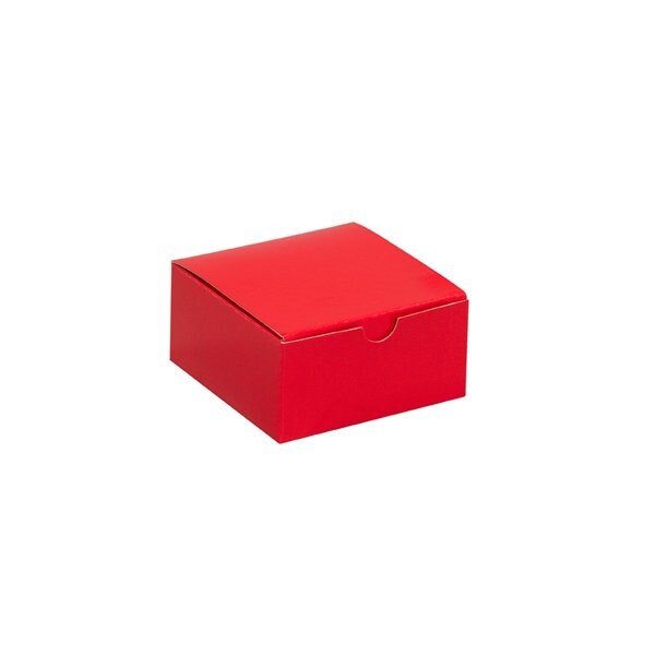 Bsc Preferred 4 x 4 x 2'' Holiday Red Gift Boxes, 100PK GB442R - main